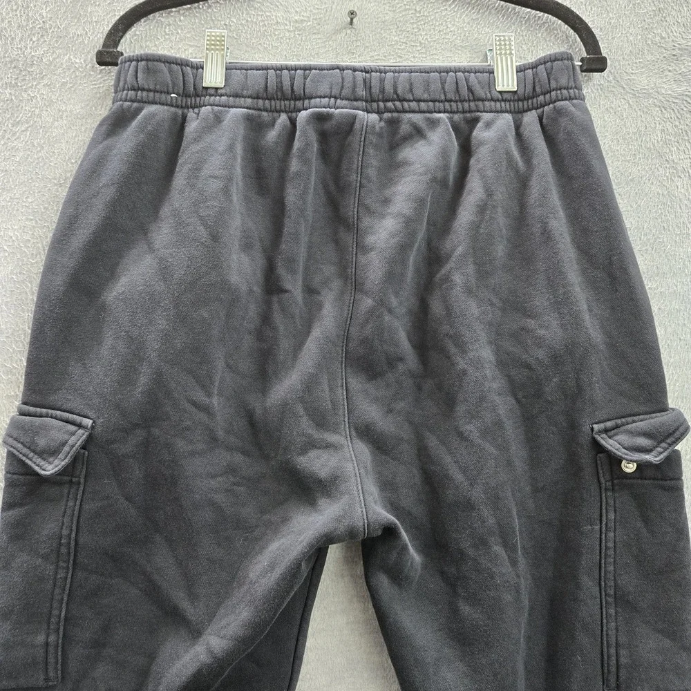 Nike Men Sweatpants M Black Embroidered Cargo Pants Fleece CD3129-010‎